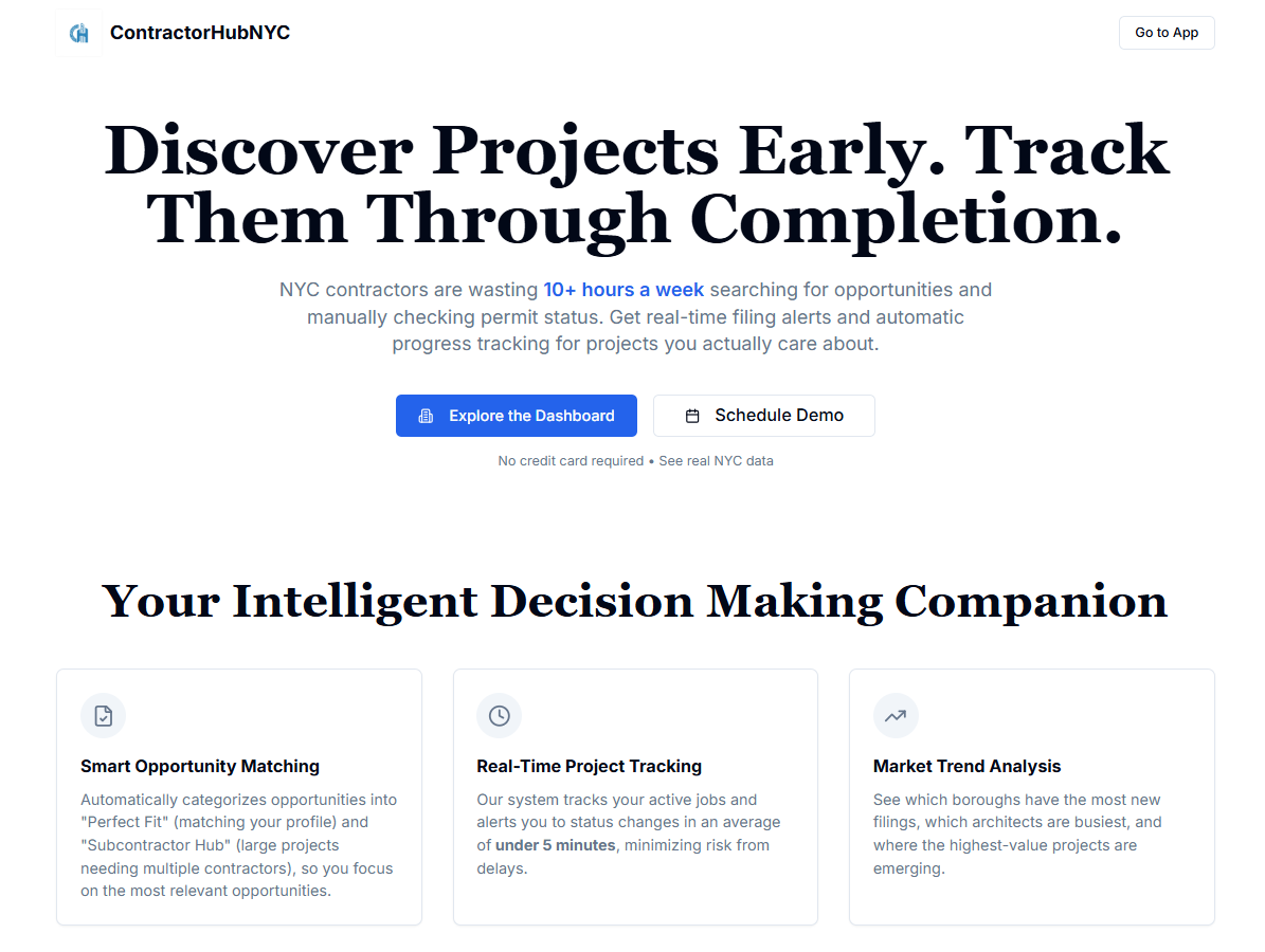 ContractorHubNYC App Screenshot