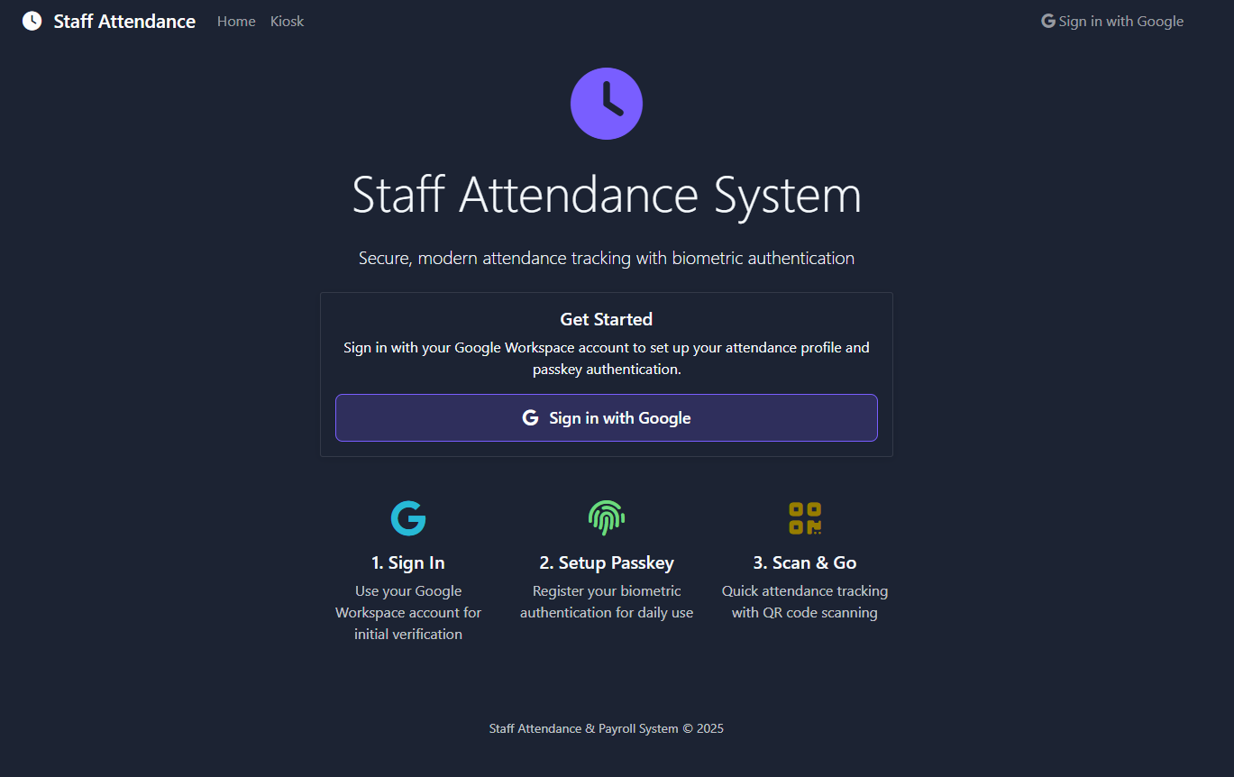 StaffTrackPro App Screenshot